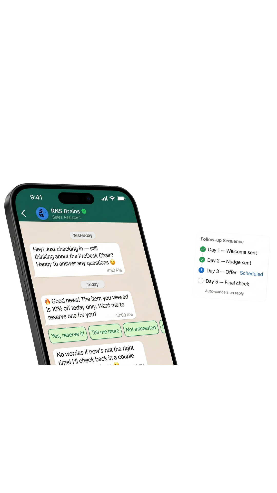 Automated follow-up sequence